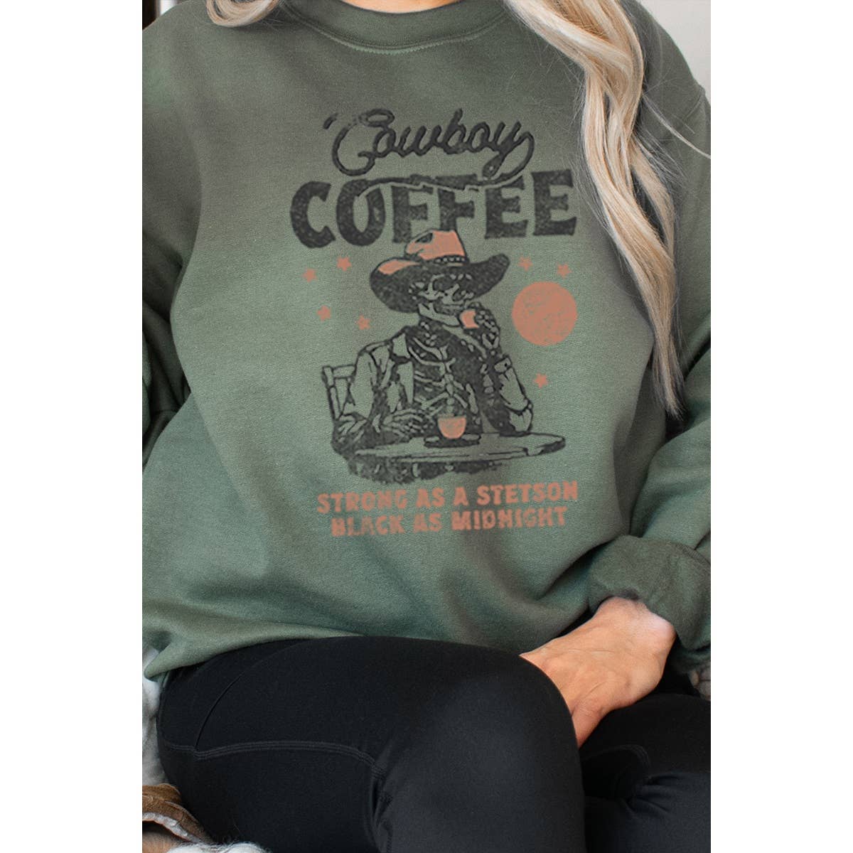 Illustrated Society - Vente Sweat-shirt à imprimés – femme - SWEAT-SHIRTS GRAPHIQUES VINTAGE CAFÉ2