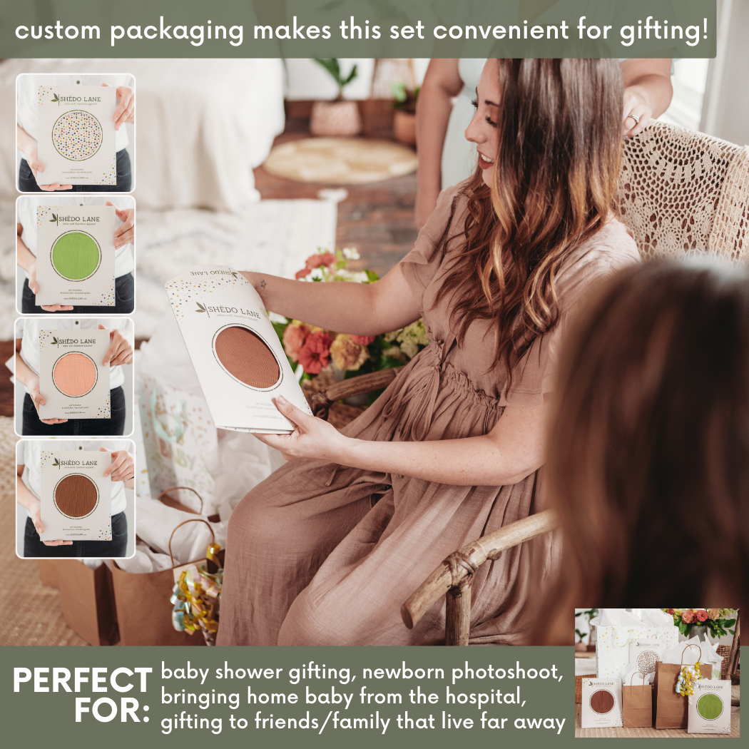 Blushing Pink Bamboo Baby Gown 2 Piece Set for wholesale on Faire4