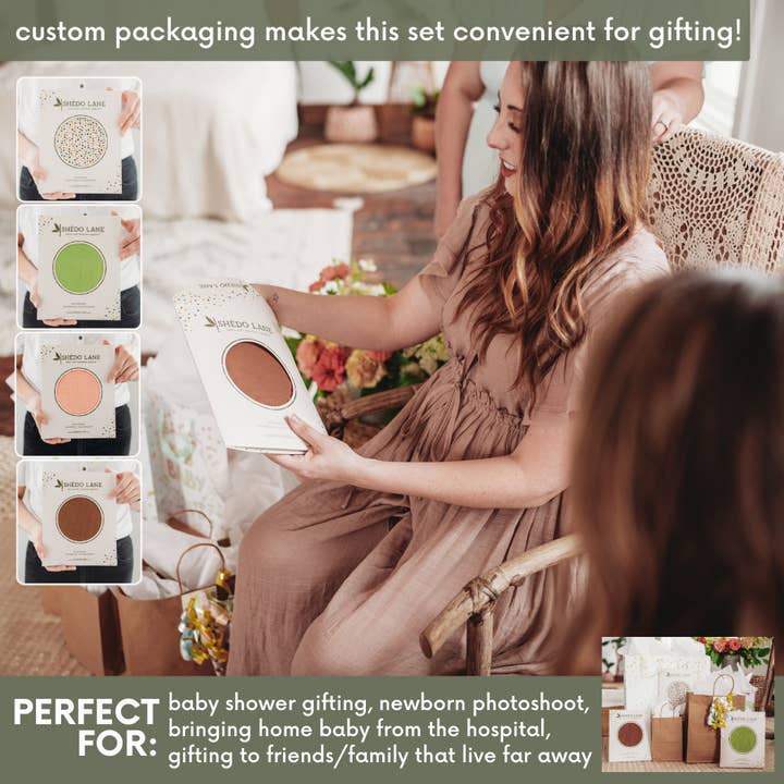 Blushing Pink Bamboo Baby Gown 2 Piece Set for wholesale on Faire4