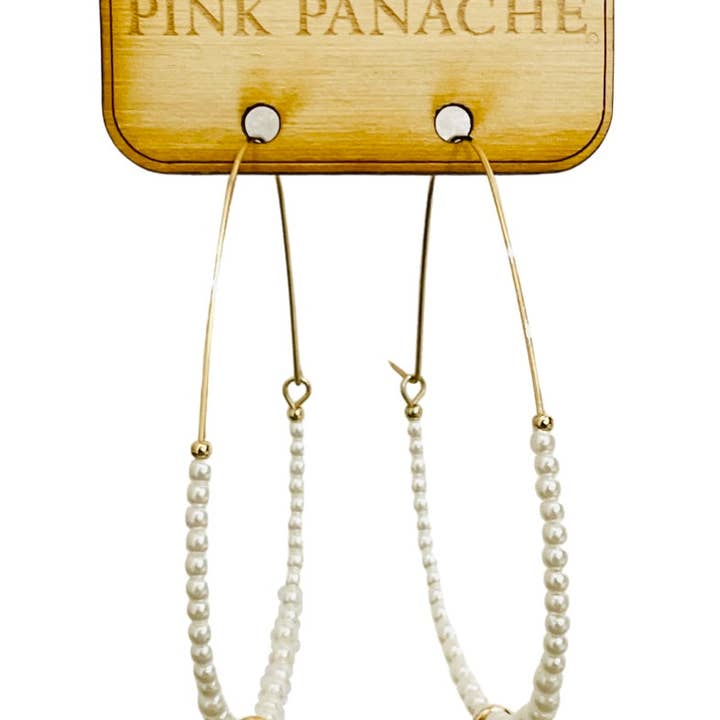 Tiny bead hoop earring with Austrian crystal for wholesale by Pink Panache Brands