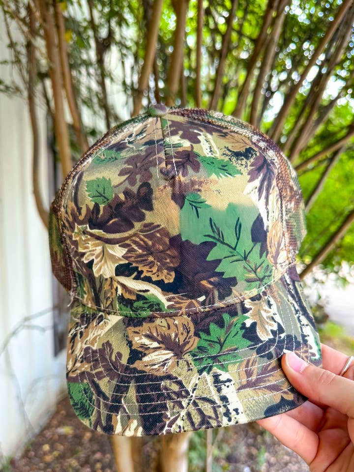 Camo BLANK Otto Canvas Trucker Hat for wholesale by PB&J Prints Co