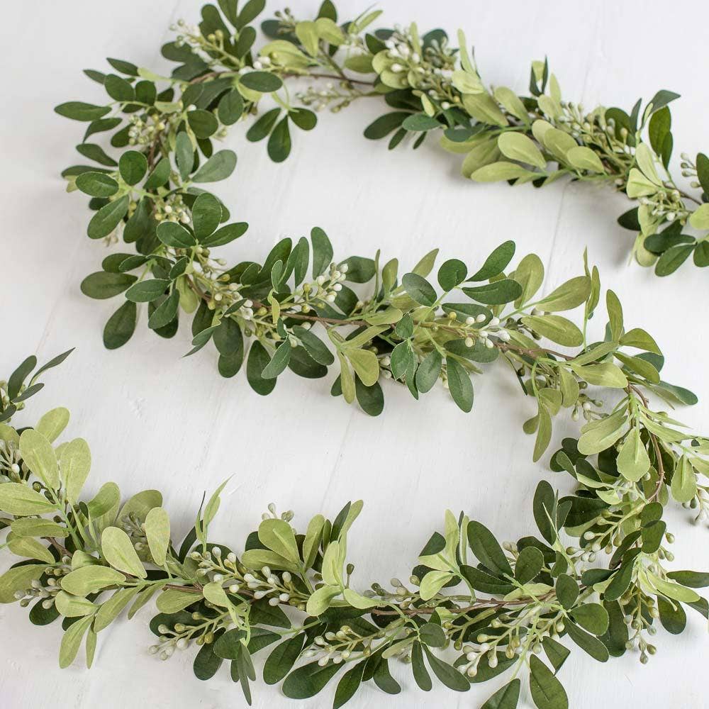 Factory Direct Craft - Wholesale Bunting/Garland - Faux Tea Olive Greenery - Select Garlands or Branch Stems0