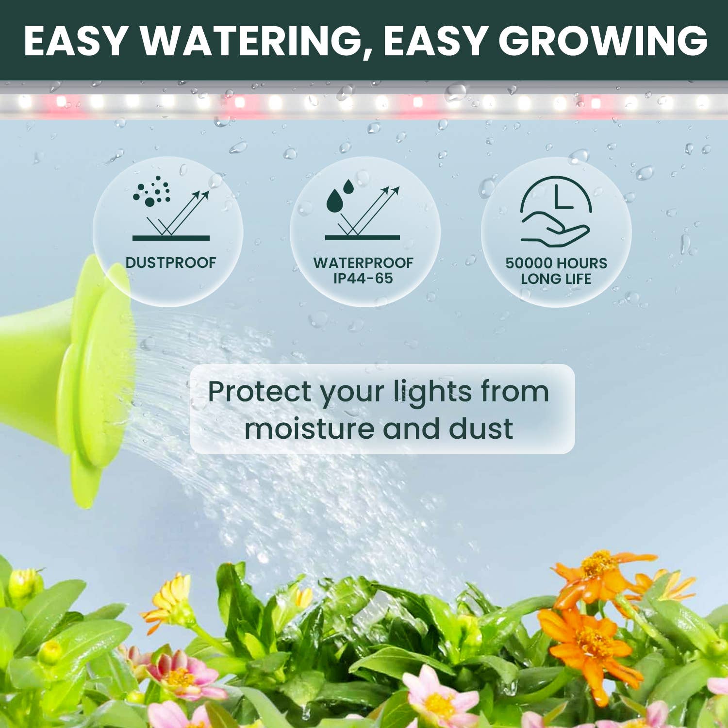 MY CITY GARDEN - Venta al por mayor Herramientas de jardín - FLEX GROW, luz LED de cultivo que se puede doblar 360°, 5000 K, juego de 3 piezas3