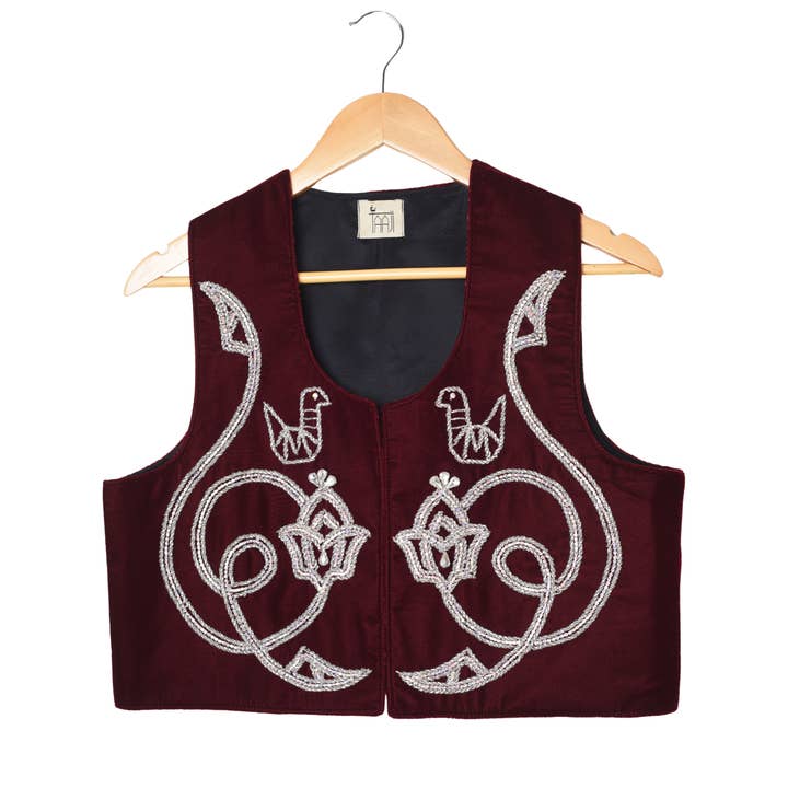 Chaleco bordado para venta al por mayor de Lozee