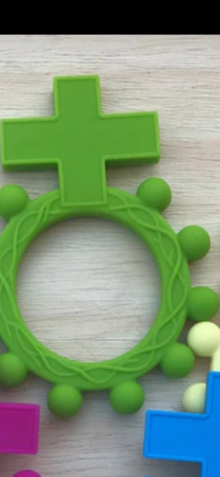 Weisinger Designs - Wholesale Teether (Not Clip-On) - Baby - CT101 Baby Silicone Finger Rosary Teether8