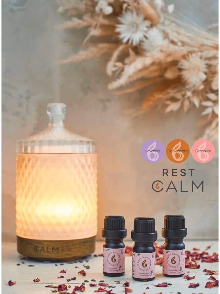 Aroma Diffuser with our Rest Calm Oil Set for wholesale by B Calm Ltd
