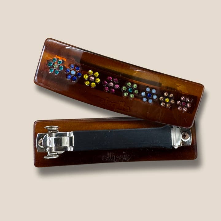 Fermaglio francese a forma di margherita con tartaruga per la vendita all'ingrosso da parte di Ellipsis Goods