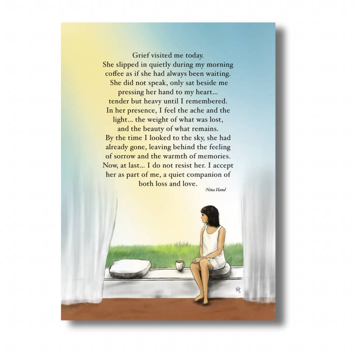 Over The Cup Of Coffee: Sentimental Loss of Life Card for wholesale by Moments Have You Cards
