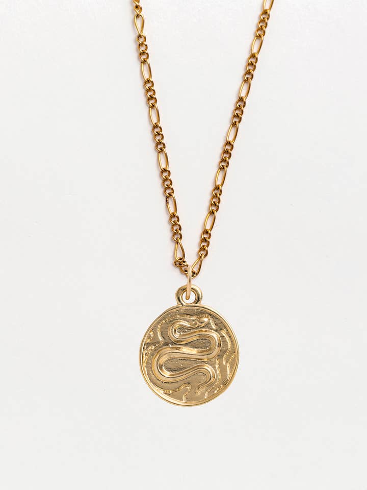 Vanessa Gold Pendant Necklace for wholesale by Narrative Jewelry