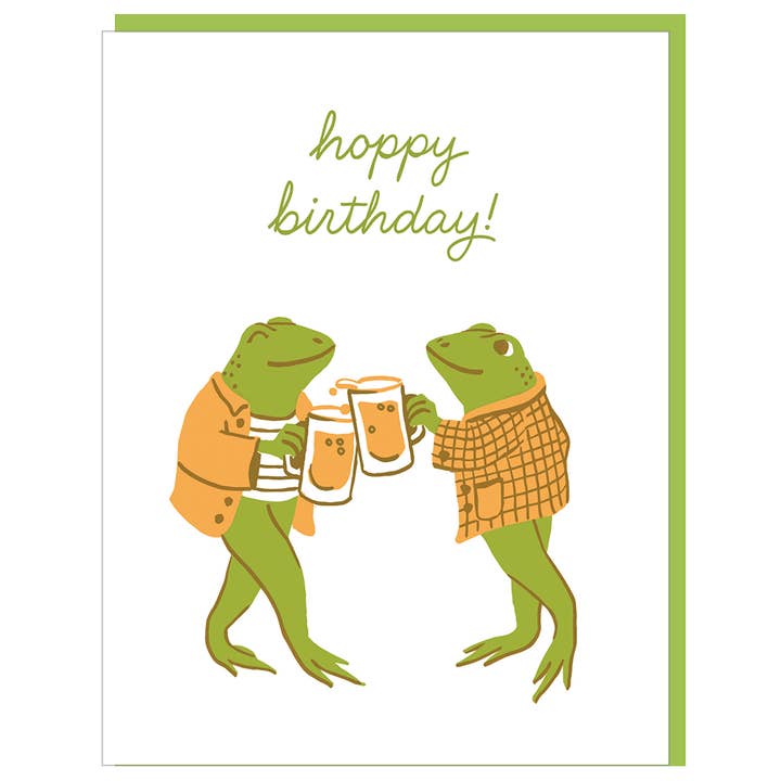 Smudge Ink - Wholesale Birthday Card - Dapper Frogs Birthday Card2