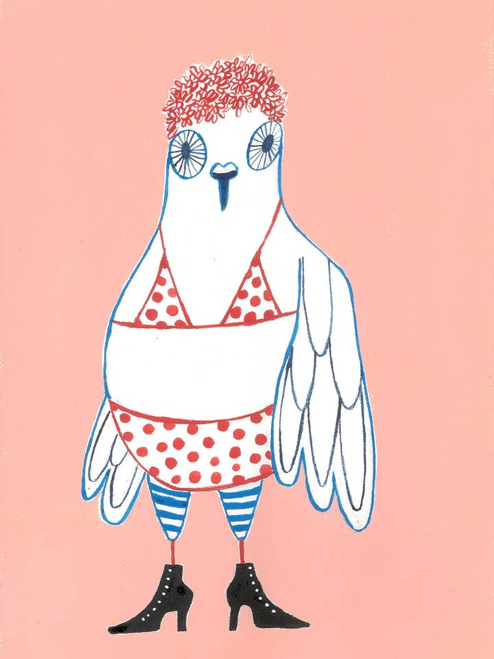 Baderduif kunstdruk voor wholesale door Juni BK