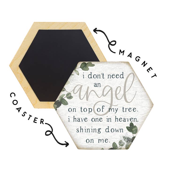 Don’t Need Angel - Honeycomb Coasters for wholesale by Sincere Surroundings