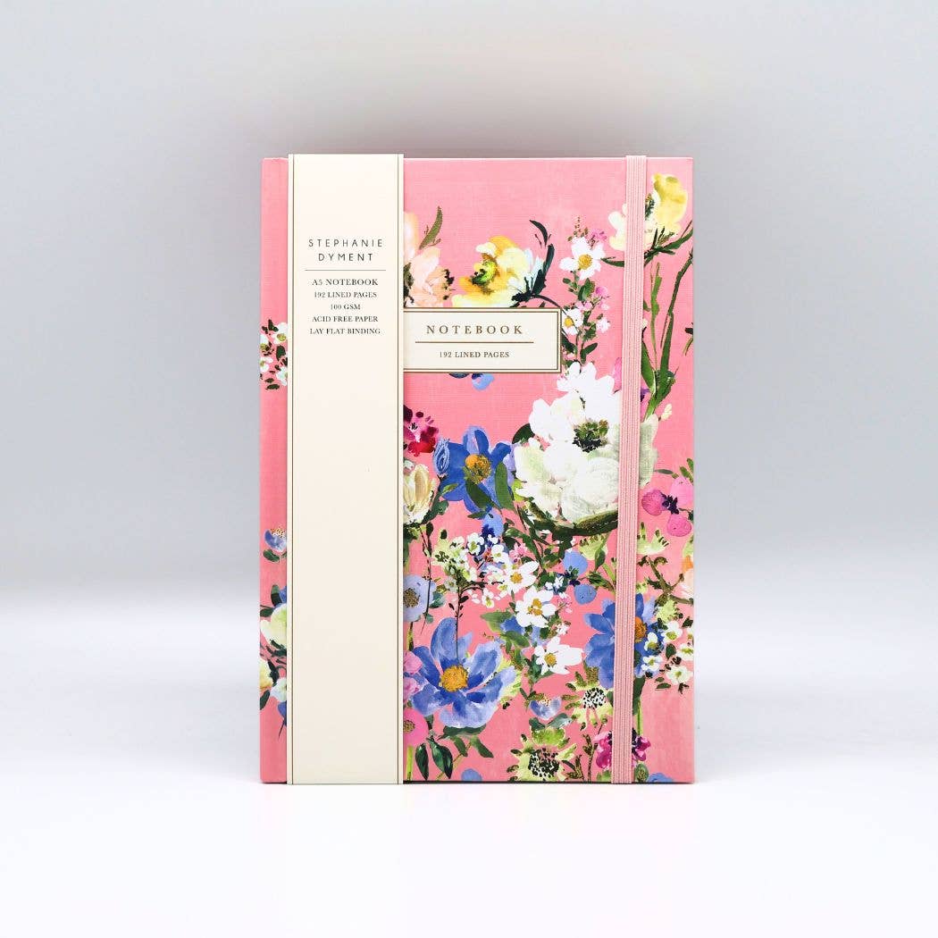 The Great British Card Company (GBCC) Ltd - Venta al por mayor Cuadernos - Cuaderno A5 Tapa Dura Rosa Stephanie Dyment Papelería Regalo