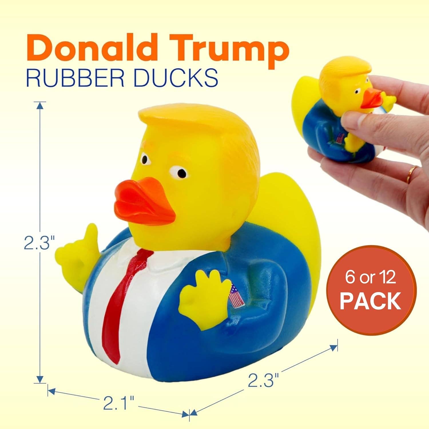 4E's Novelty - Vente Jouet pour le bain – bébé - 12 canards Trump, 2,3 pouces - Jouets de bain amusants, cadeau 20251
