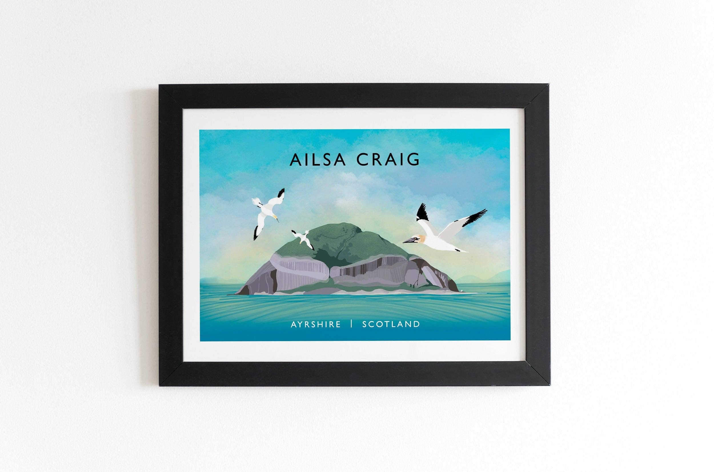 Galloway Arts - Wholesale Art Print - Ailsa Craig | Scottish Travel Poster | Ayrshire | Scottish Landscape | Wall Art | Quality Giclee Art Print signed by the Artist1