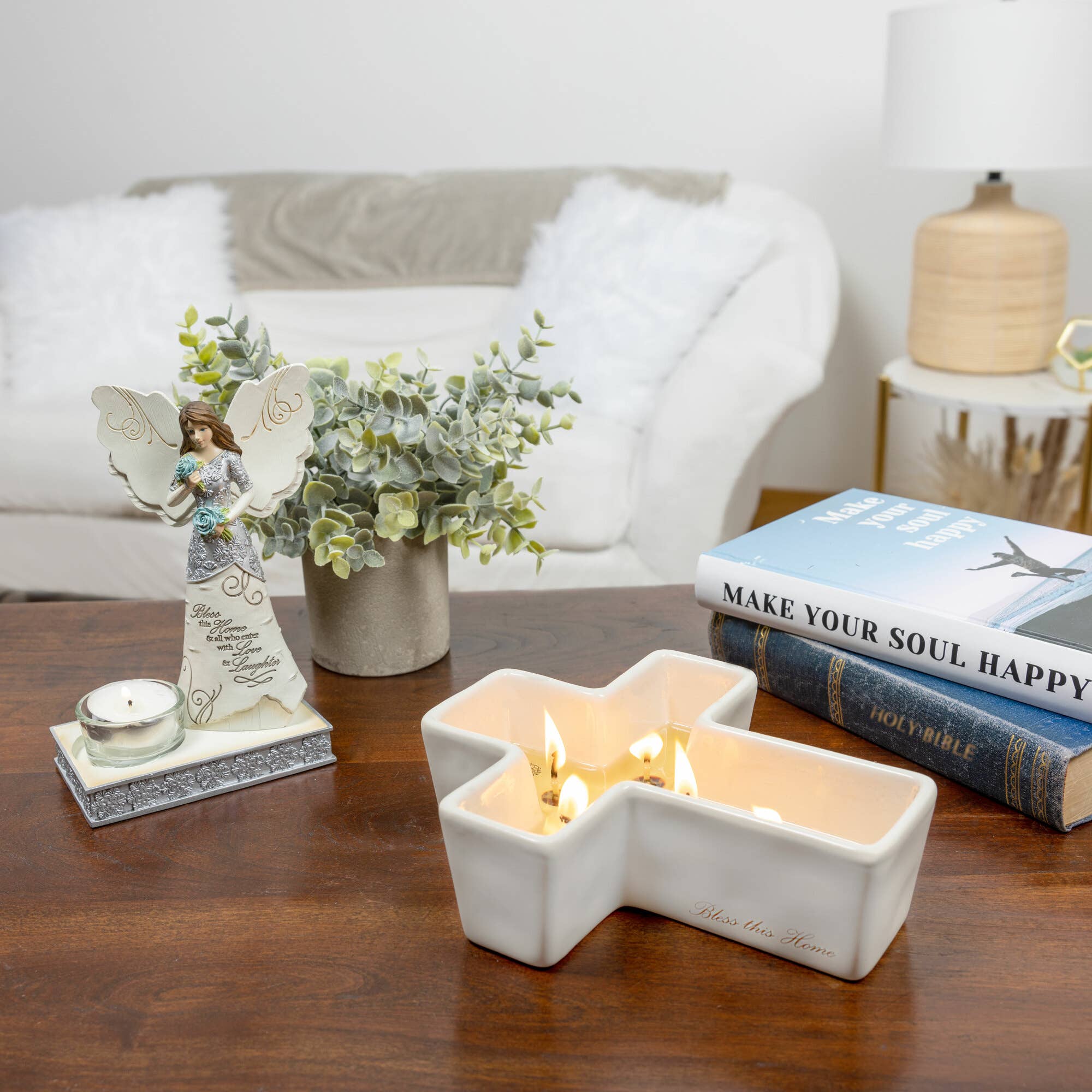 Pavilion - Wholesale Jar/Filled Candle - Bless This Home - 12 oz 100% Soy Wax Reveal 5 Wick Candle 1