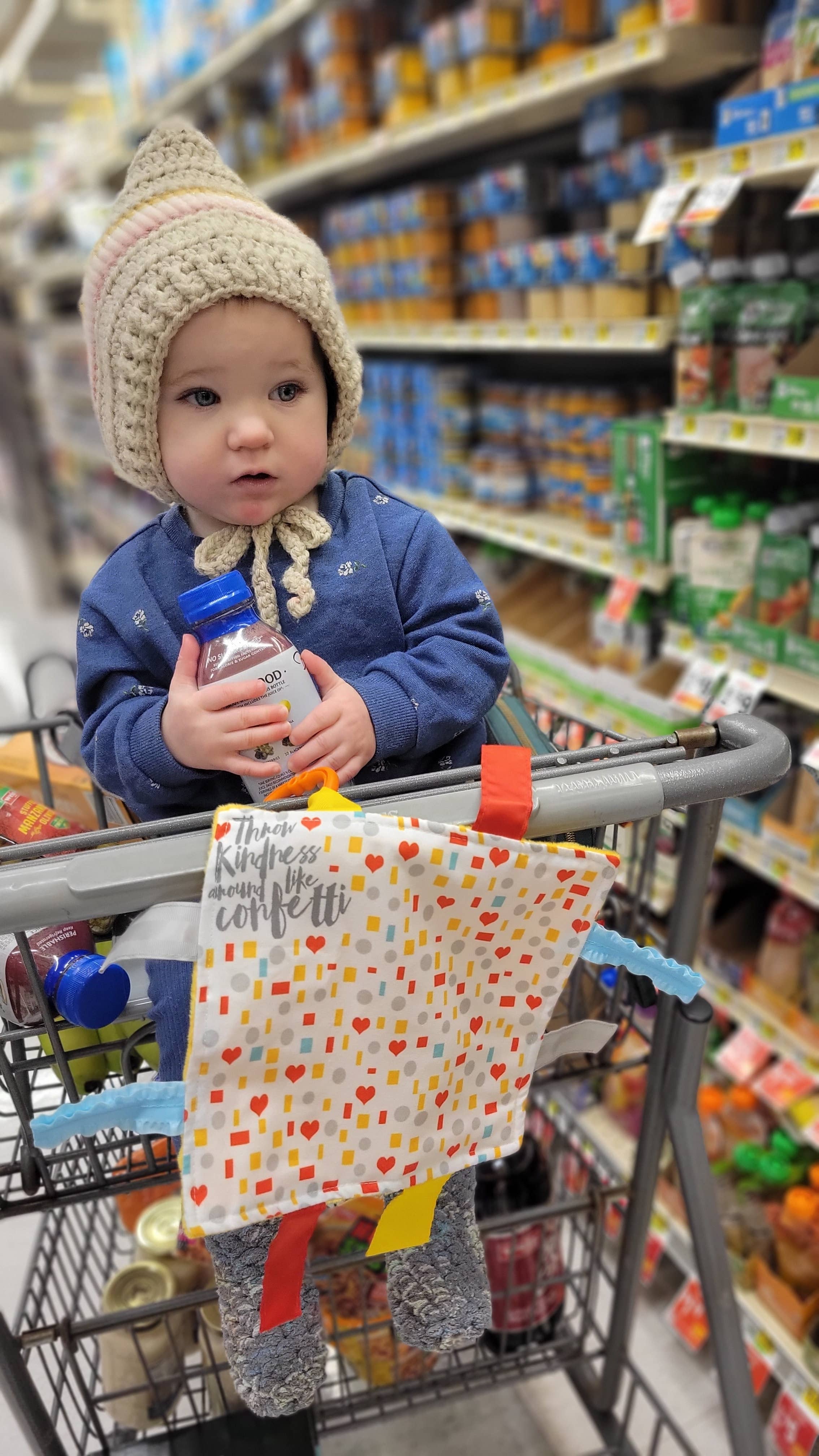 Baby Jack and Company - Wholesale Crinkle Tag Toy - Baby - Kindness Confetti Lovey Crinkle Tag Square 7