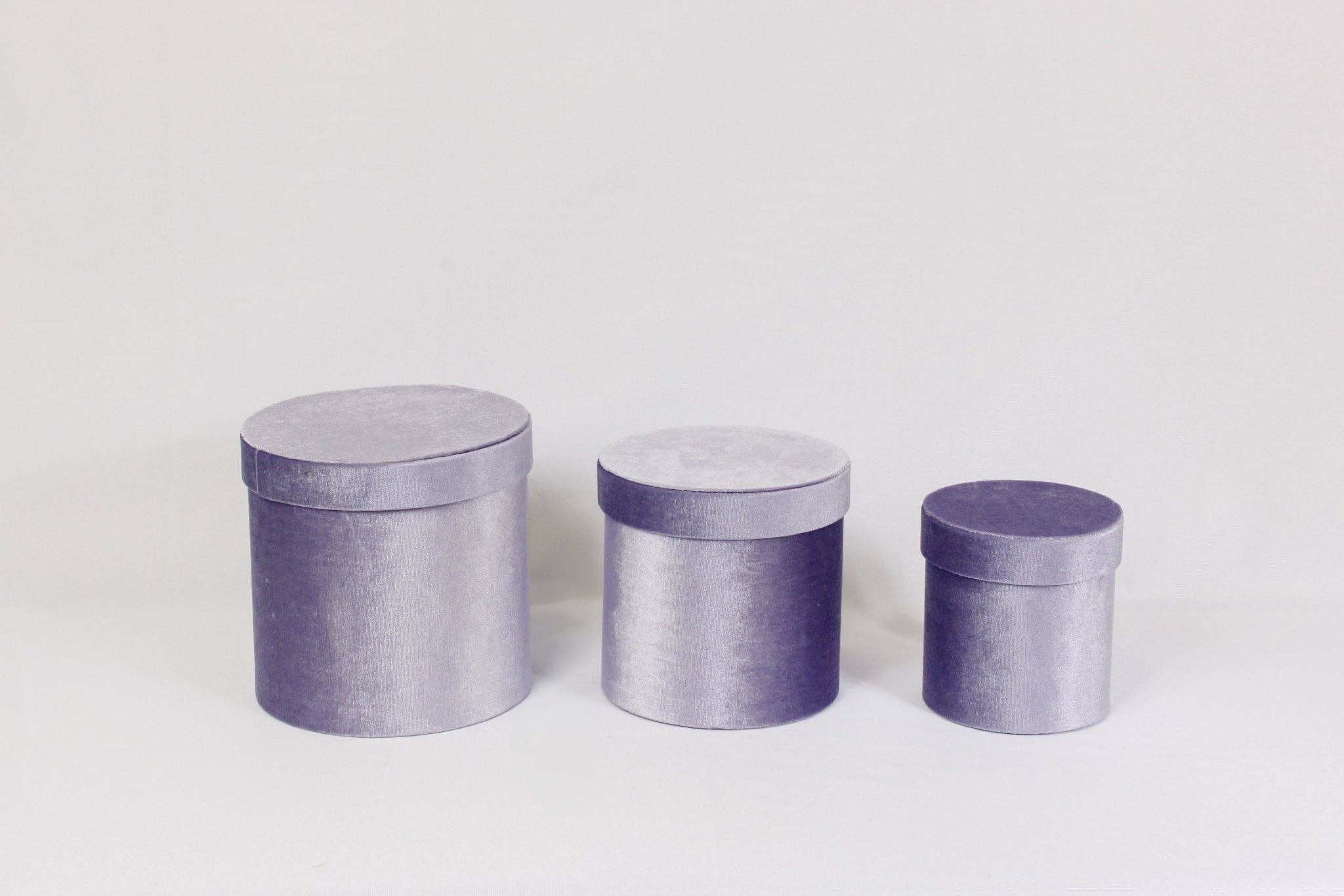 Elegant Design Supply - Wholesale Gift Box - Velvet Round Flower Hat Box with Lid14