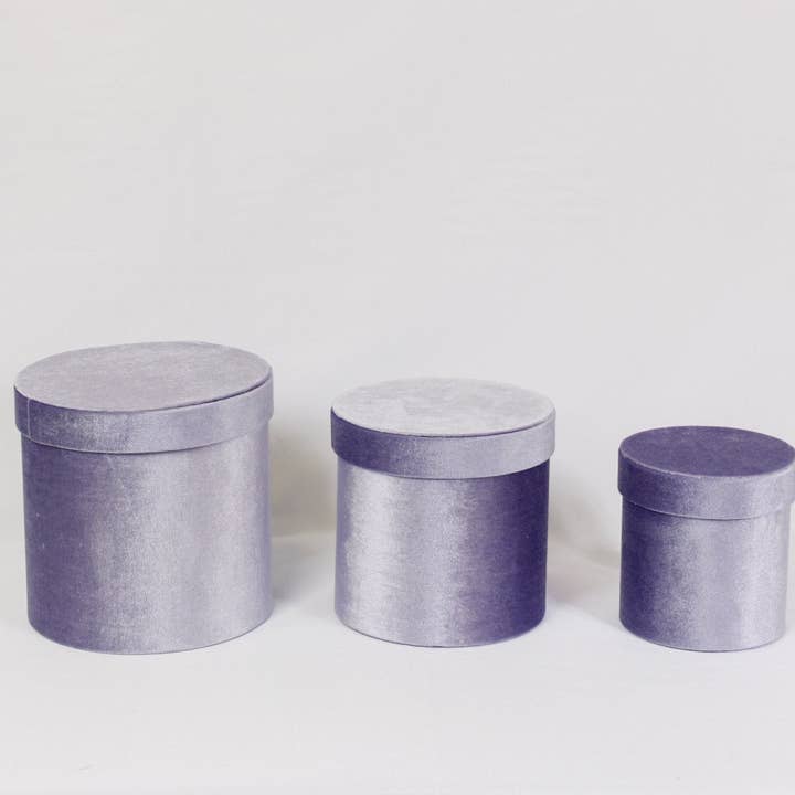 Elegant Design Supply - Wholesale Gift Box - Velvet Round Flower Hat Box with Lid14