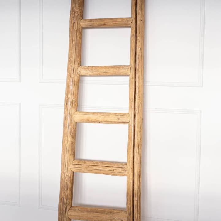 Luxe B Co - Wholesale Free Standing Shelf - Reclaimed Elm Wood Ladder 5