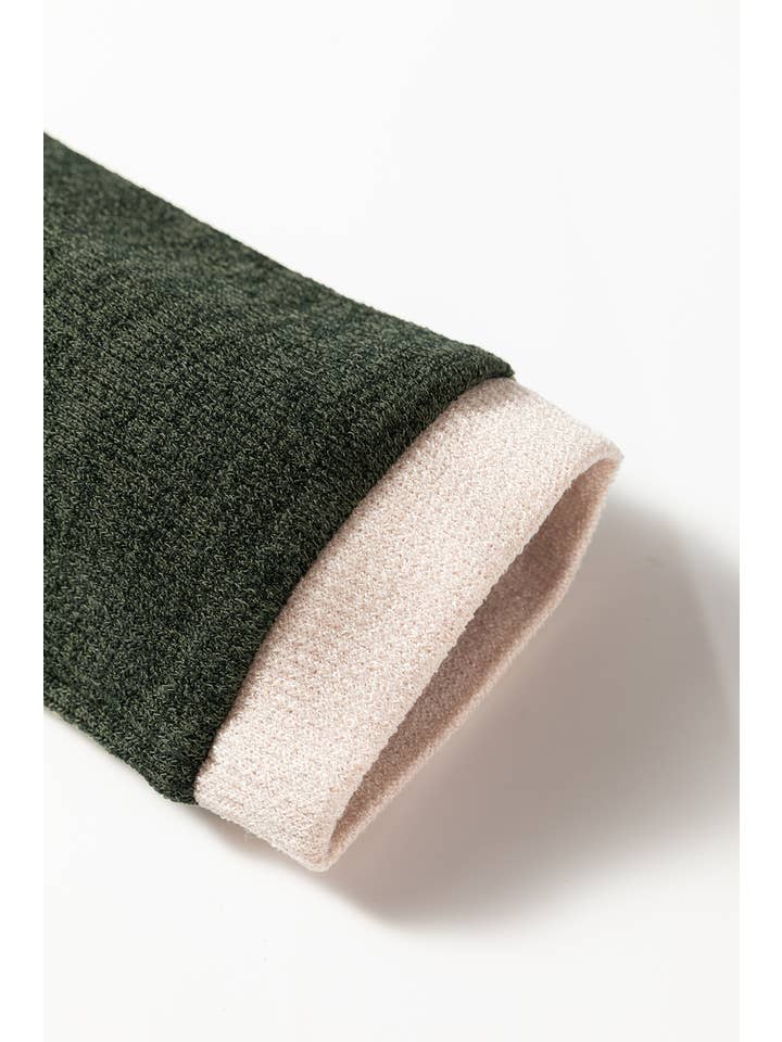 66DISCO - Wholesale Knit Top - Women's - 66Contrast Trim Knitted Drop Shoulder Plus Size Top (S-XL)19