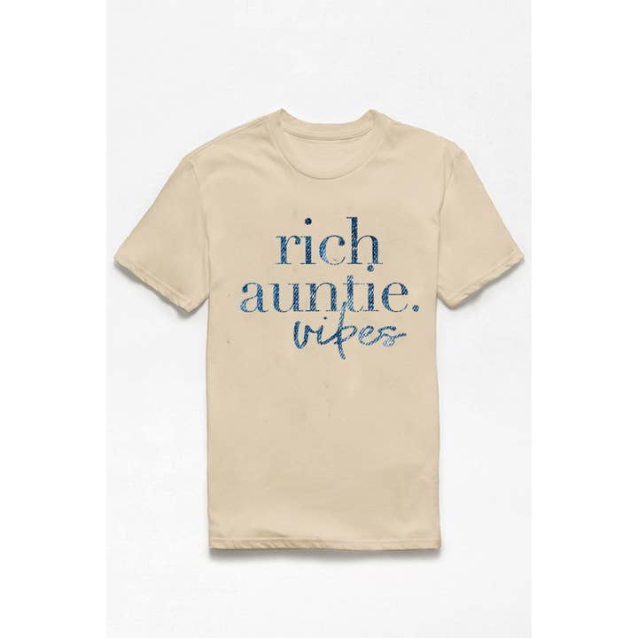 RICH AUNTIE VIBES WOMEN GRAPHIC TEE for wholesale by Nobrand
