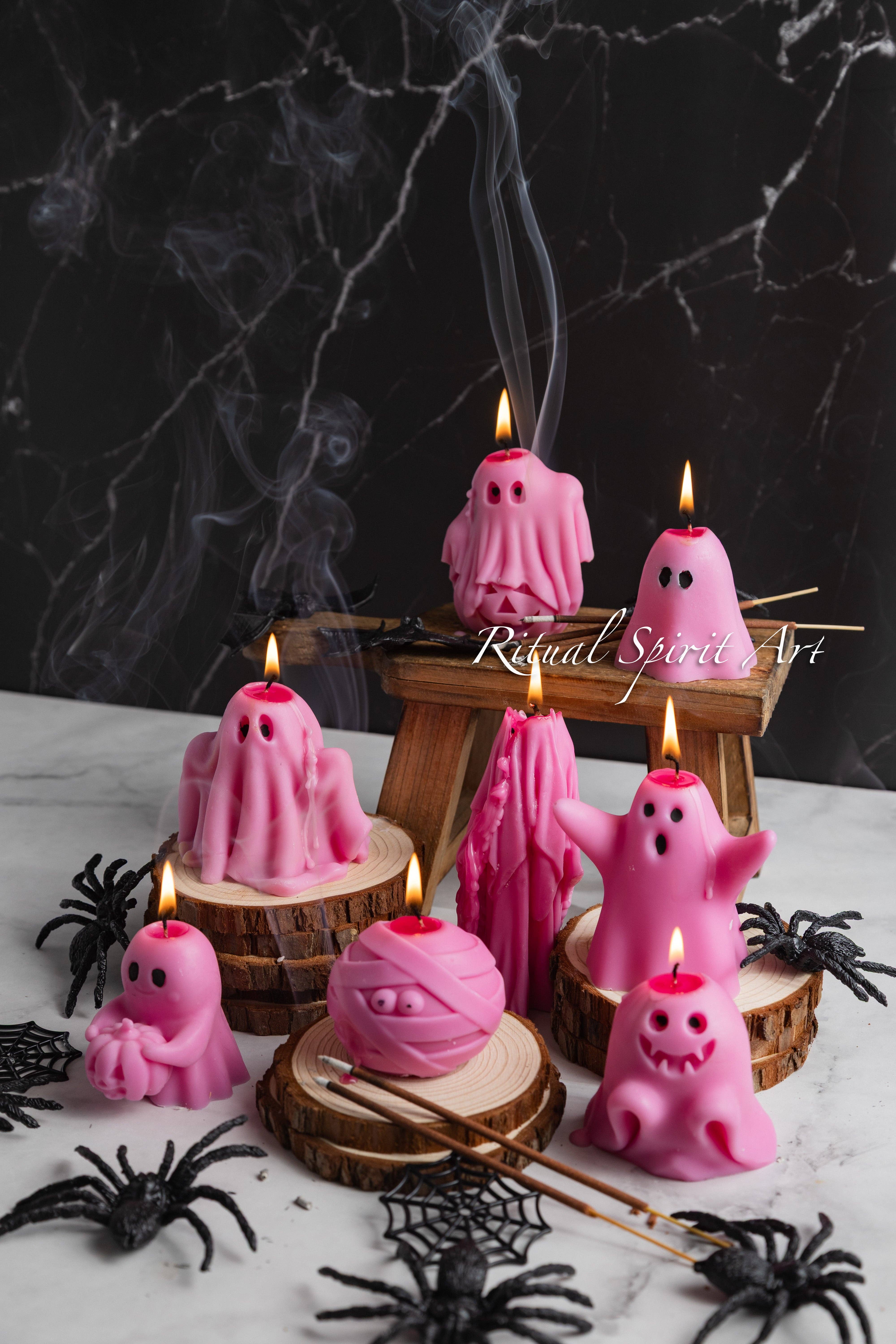 Ritual Spirit ltd - Wholesale Novelty Candle - Pink Boo Crew |  Halloween Decor | Soy 
Wax Ghost Candle5