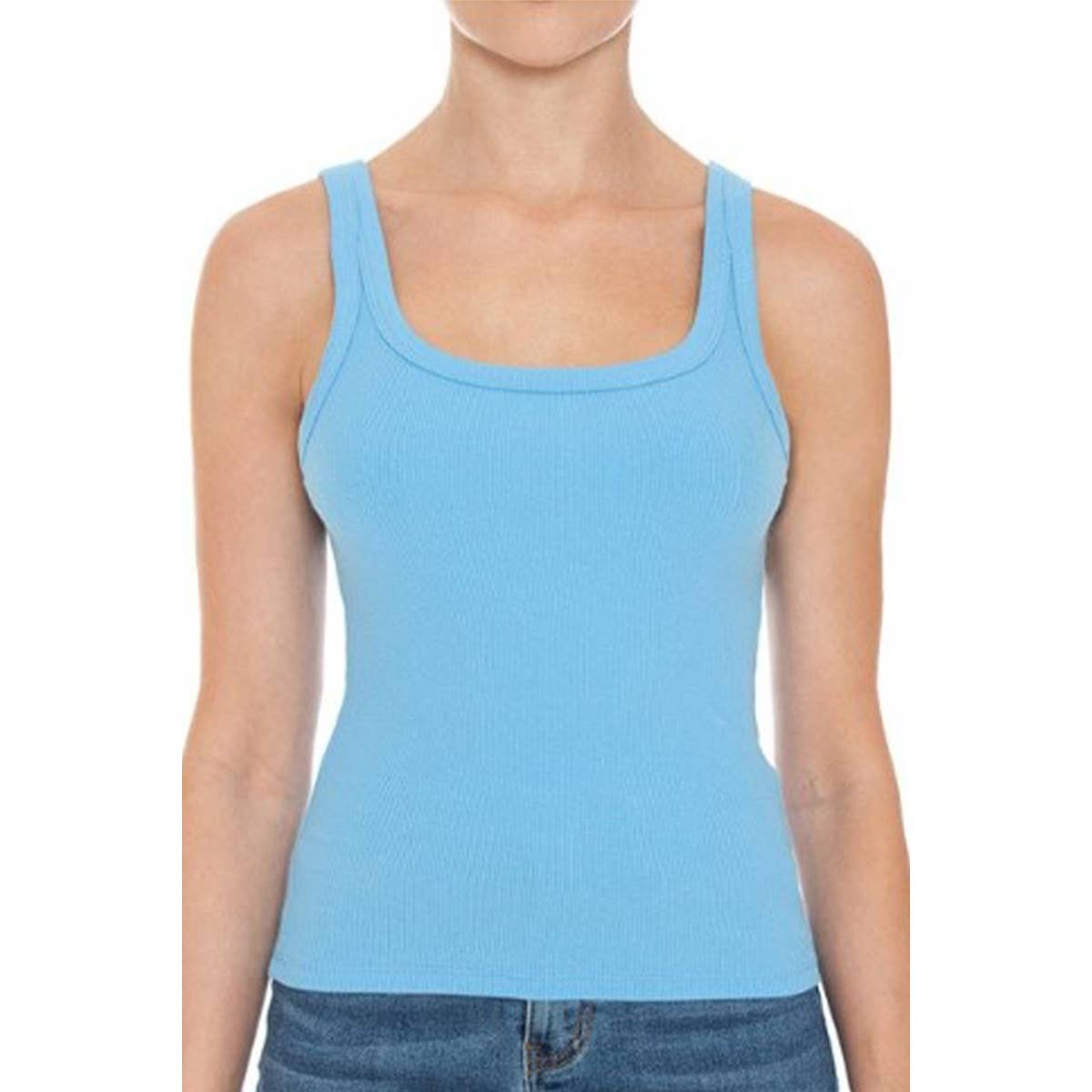 Timeless - Wholesale Tank Top - Women's - RIBBED DOUBLE SCOOP NECK TANK TOP13