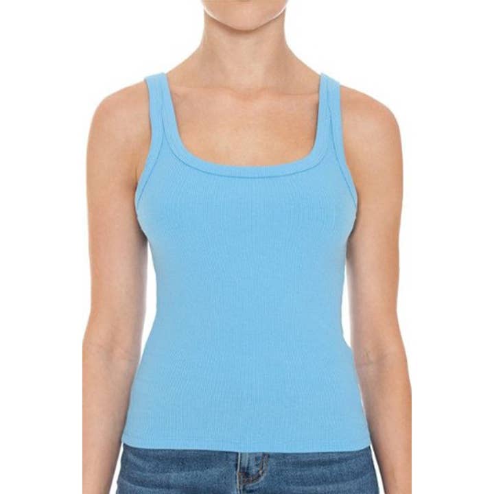 Timeless - Wholesale Tank Top - Women's - RIBBED DOUBLE SCOOP NECK TANK TOP13