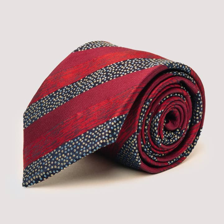 Die Venezianische Seidenkrawatte | 100% Seide | Rot für den Großhandel von Steven Land