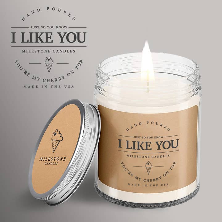 I Like You Mason Jar Clear for wholesale by Milestone Candles