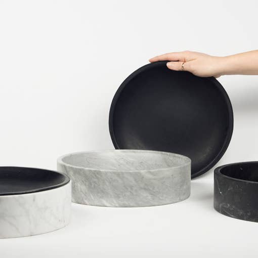 Underlägg - modulär behållare i marmor och läder för wholesale av LA CASA DI PIETRA