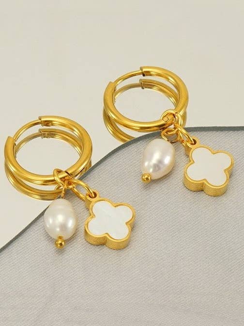 18K Edelstahl Anlauffrei Wasserdichter Ohrring | 40E386 für den Großhandel von JOSSLYN by wall to wall