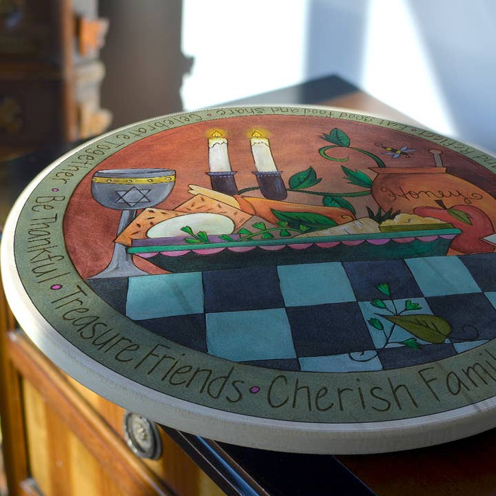 Sticks - Vente Plateau tournant - « Un temps béni » Paresseux Susan1