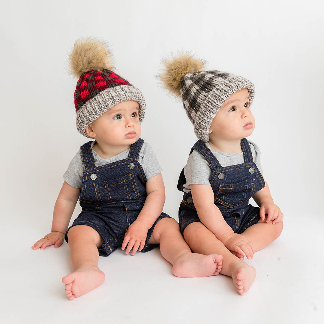 Huggalugs Baby and Toddler Girls Pink Pearl Knit Beanie Hat or Sweater
