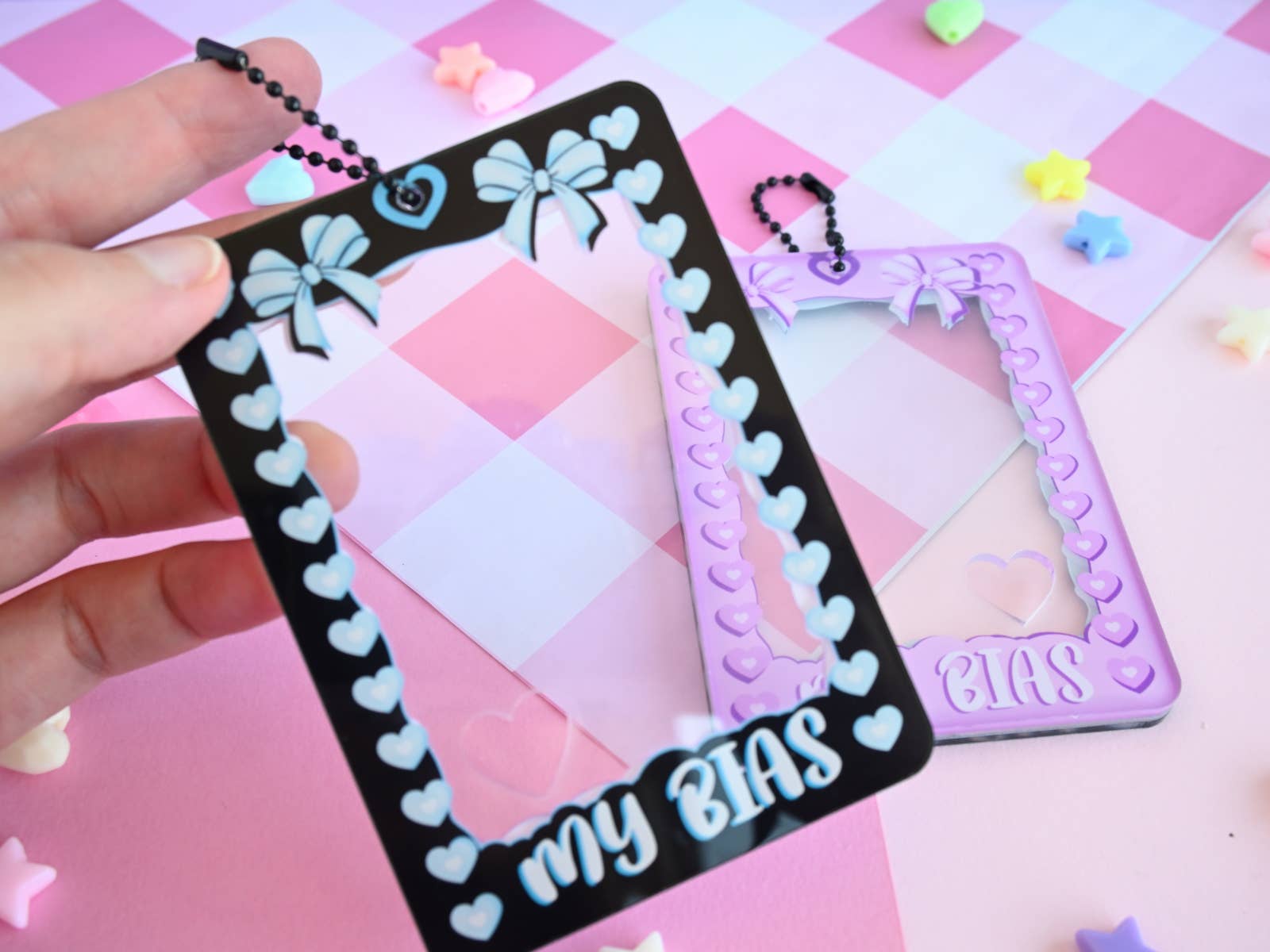 Kawineko – wholesale Nyckelringar - Dam – My bias kpop idol akrylkorthållare pc fotokort nyckelring 6