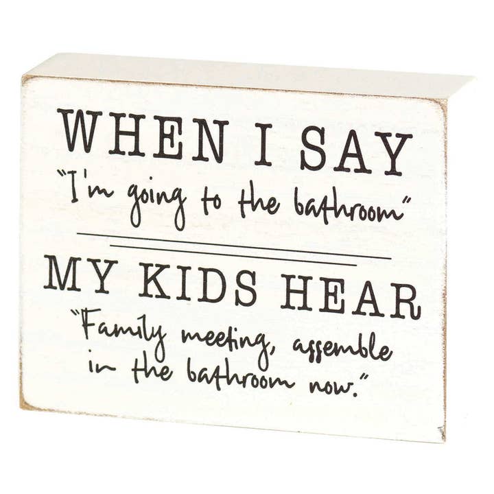 Tabletop Plaque When I Say I Am MDF White 3"H for wholesale by Dicksons