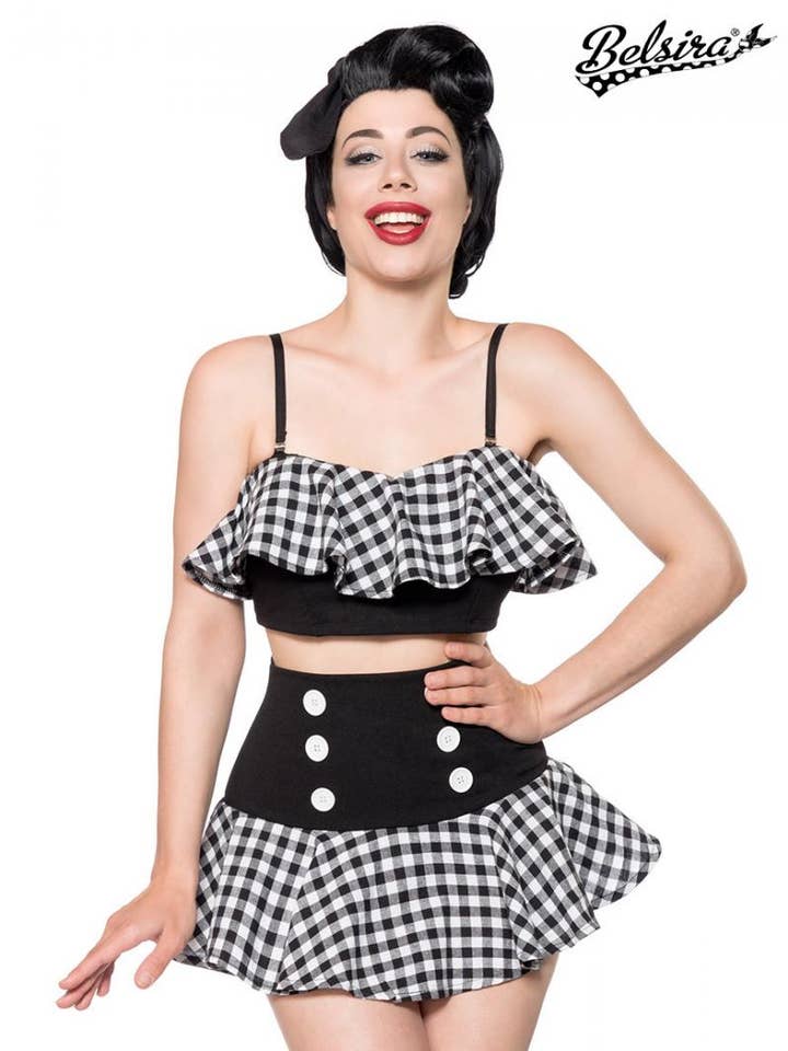 Retro-Set Women's Top & Skirt with Volant for wholesale by Atixo GmbH (Belsira)