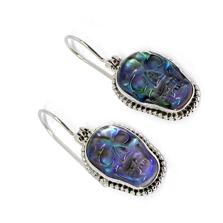 Pendientes colgantes de calavera de cristal para venta al por mayor de Anna King Designs