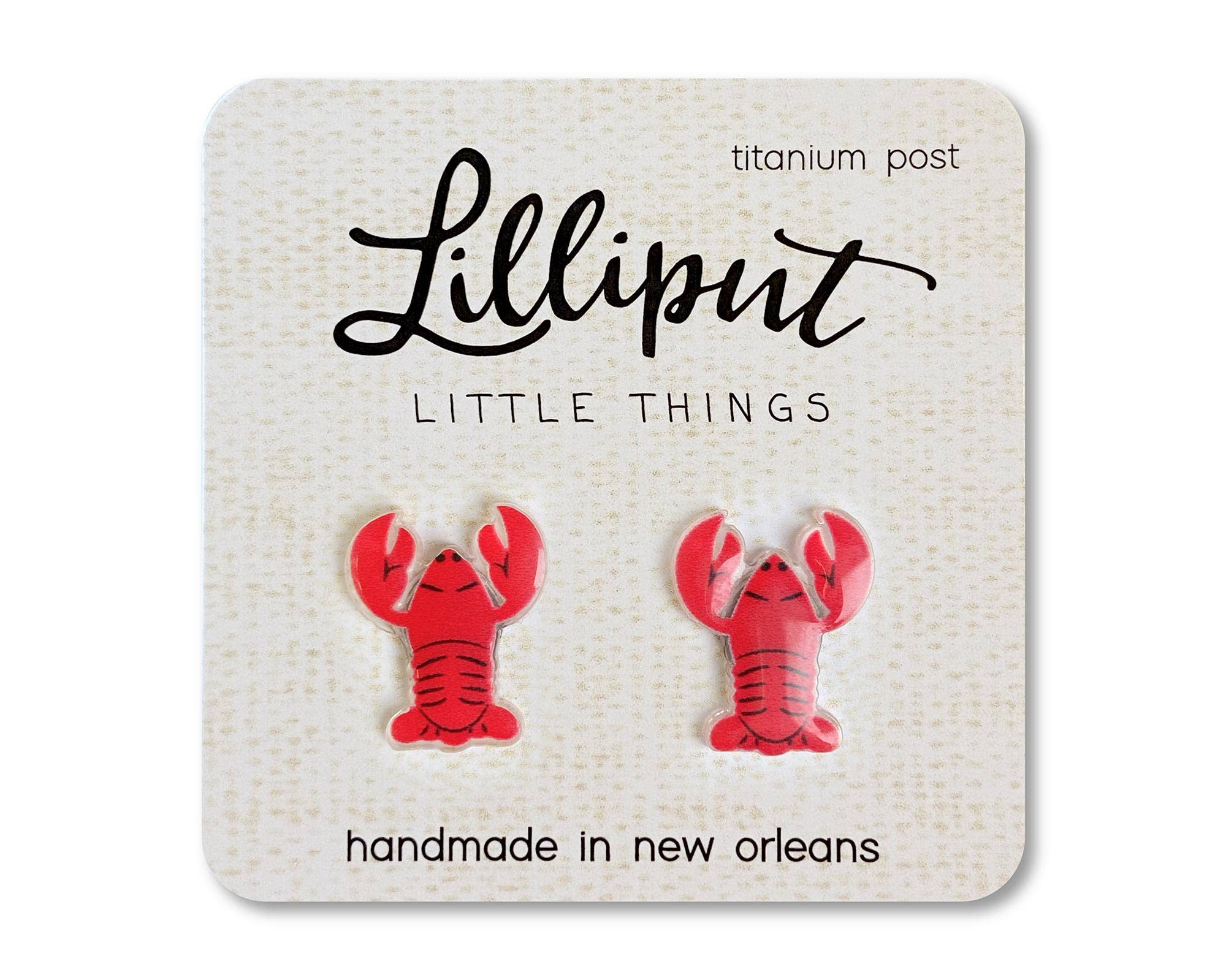 Lilliput Little Things - Wholesale Stud/Post Earrings - Crawfish Earrings