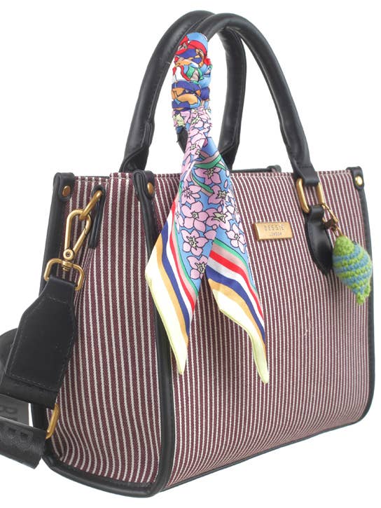 MODERN STRIPED TOTE BAG for wholesale by Bessie London