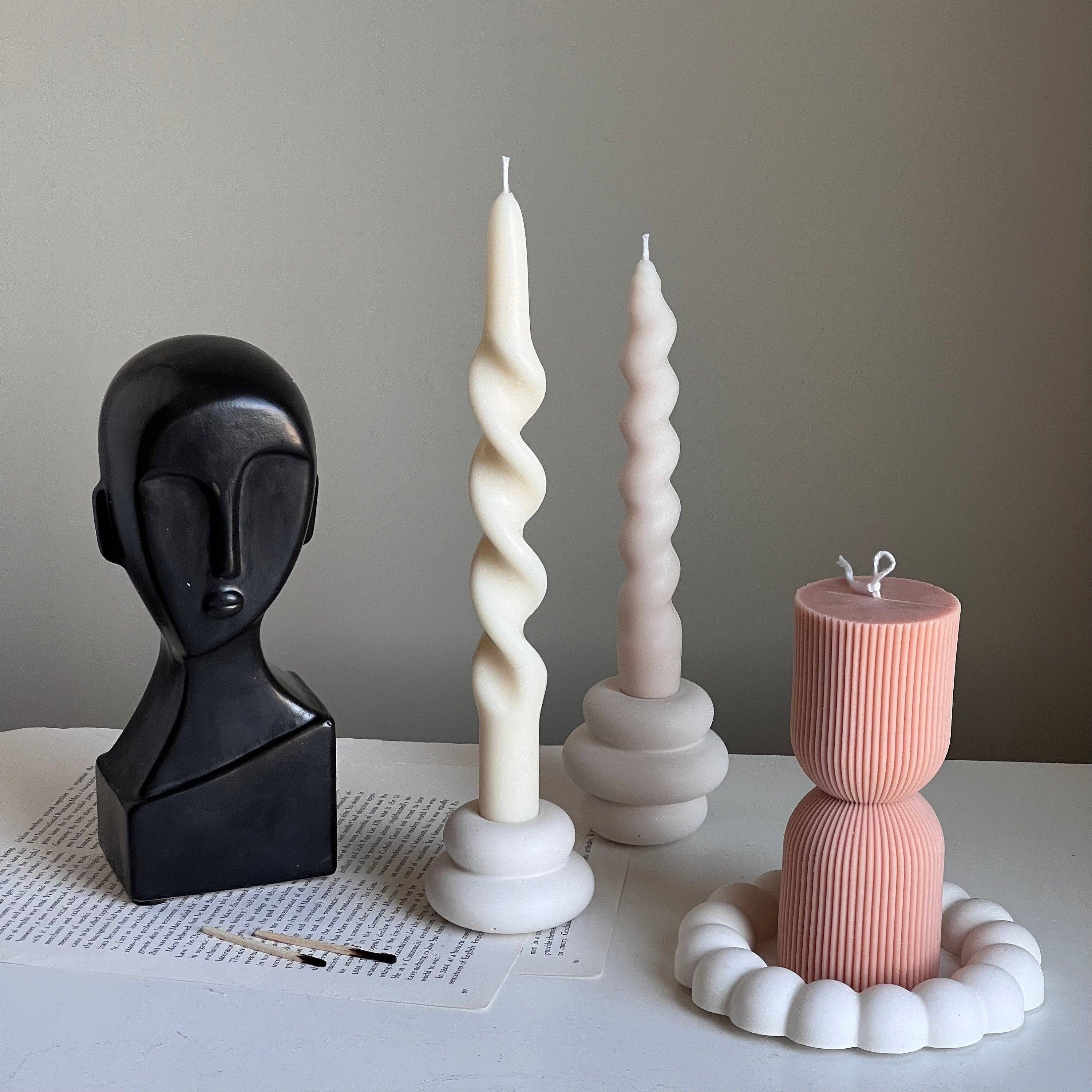 Estelle Studio - Wholesale Candle Holder - Donut Jesmonite Candlestick Holder: Minimalist Wedding Decor4