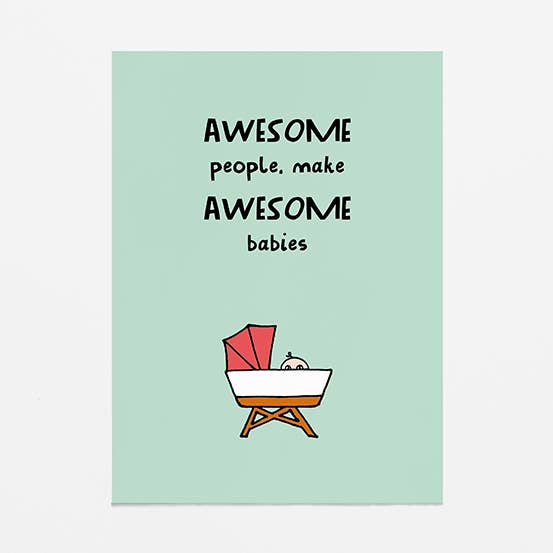 biglietto di auguri- Awesome babies M per la vendita all'ingrosso da parte di Van Kira