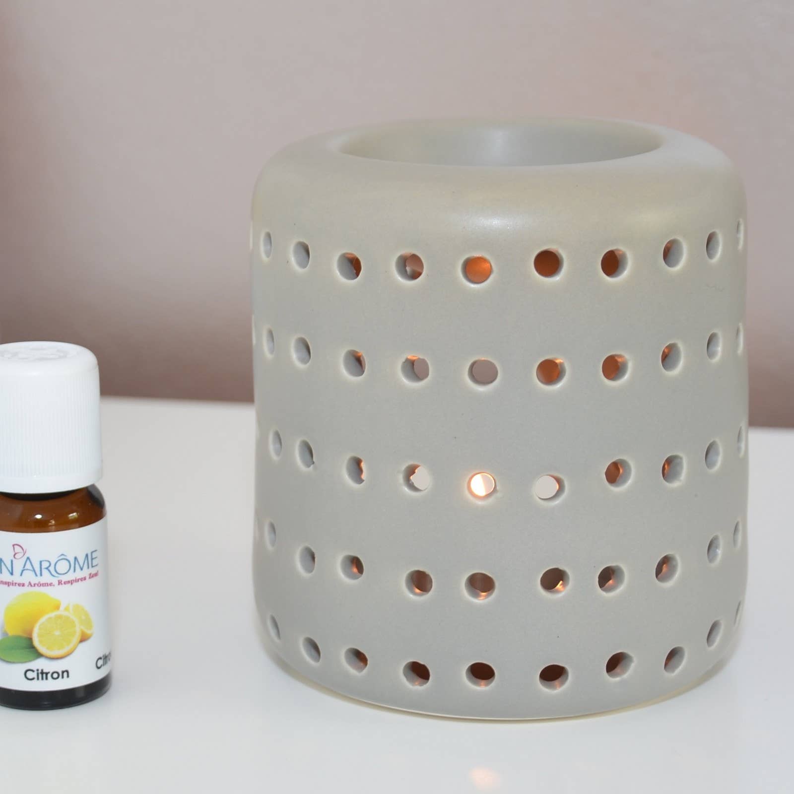 Zen'Arôme - Wholesale Oil Warmer - Coliseo gray ceramic fragrance burner scented wax melt10