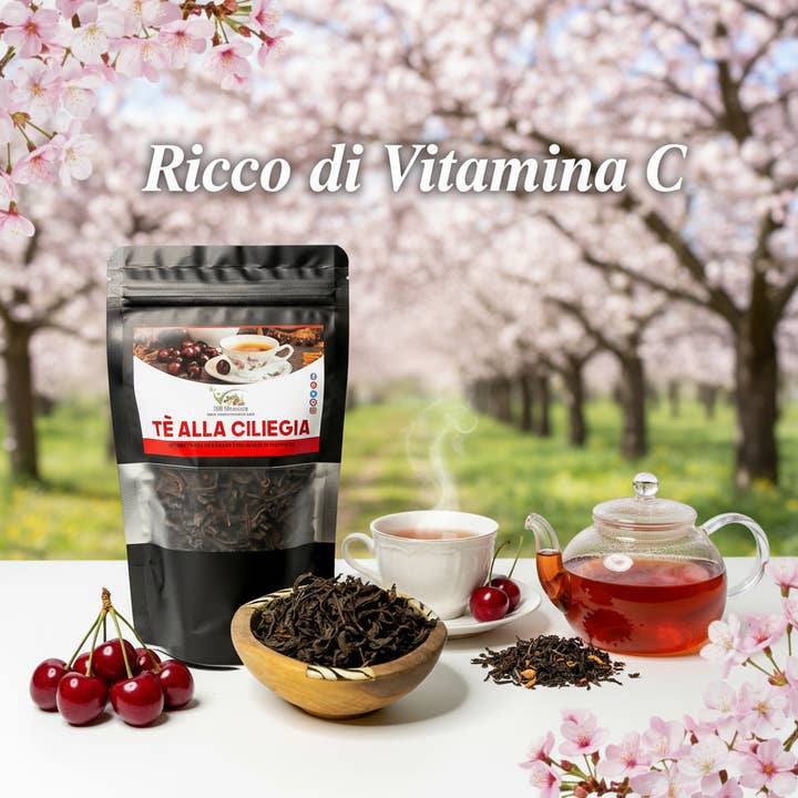 Cibobenessere - Wholesale Health/Detox Tea - 100% Natural Cherry Tea: Fruity Antioxidant Infusion1