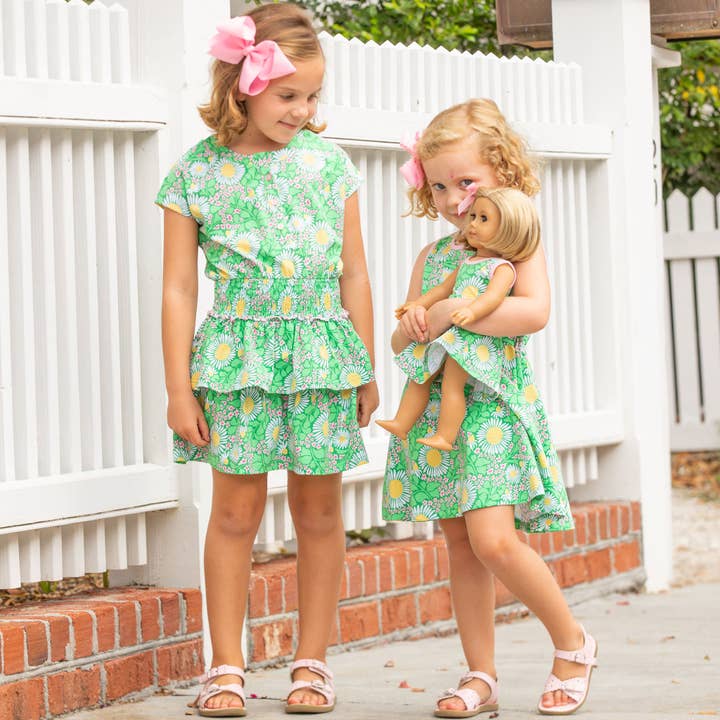 Shrimp and Grits Kids - Wholesale Dress - Kids - Green Meadow Bow Back Dress3