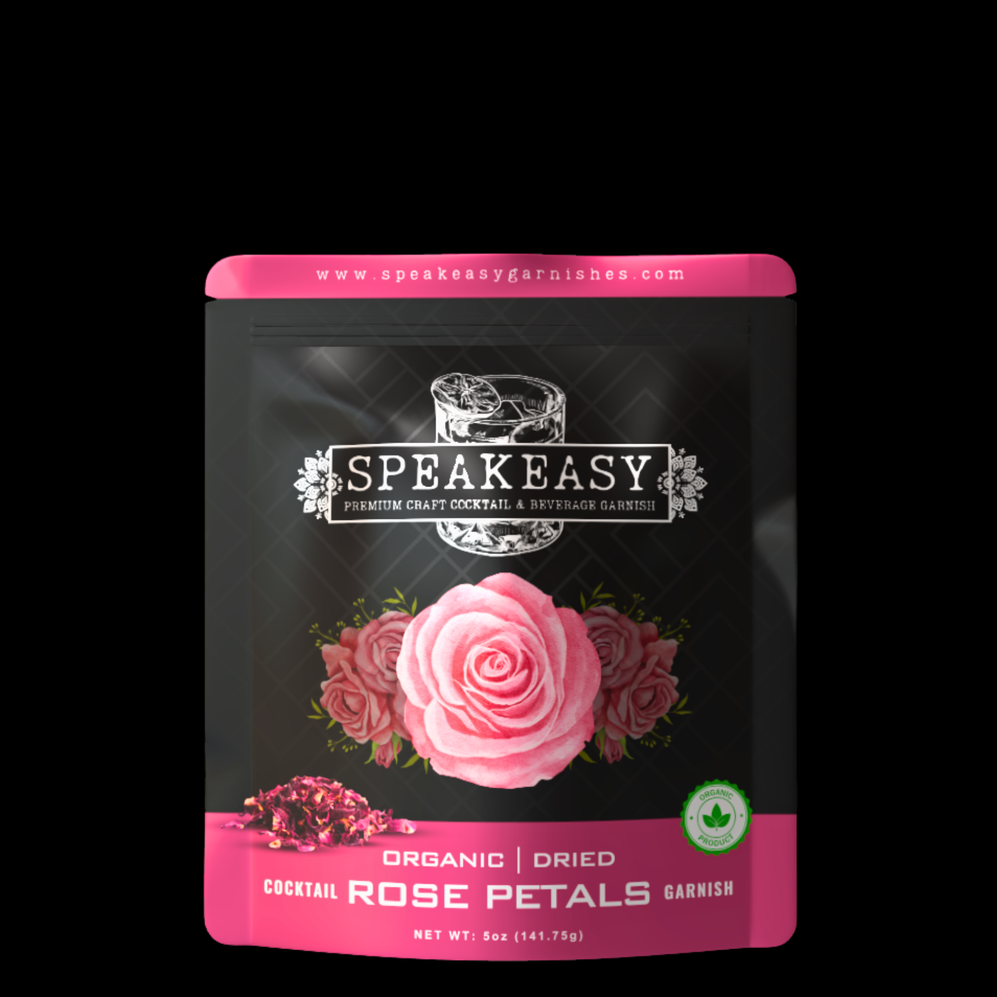 Speakeasy Premium Craft Cocktail Garnishes - Wholesale Dried/dehydrated vegetables - Speakeasy Premium Dried Rose Petal Garnishes — 0.5oz2