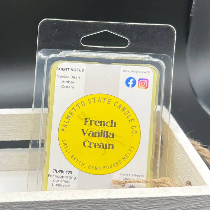 French Vanilla Cream Wax Melt for wholesale by Palmetto State Candle Company