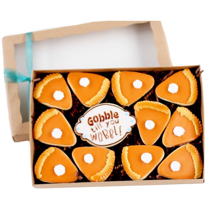 Pumpkin Pie Cookie Gift Box Set for wholesale by Sweet Sanctions LLC