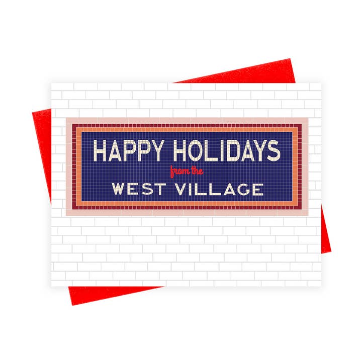 Juego de tarjetas Subway Holidays West Village en caja para venta al por mayor de xou